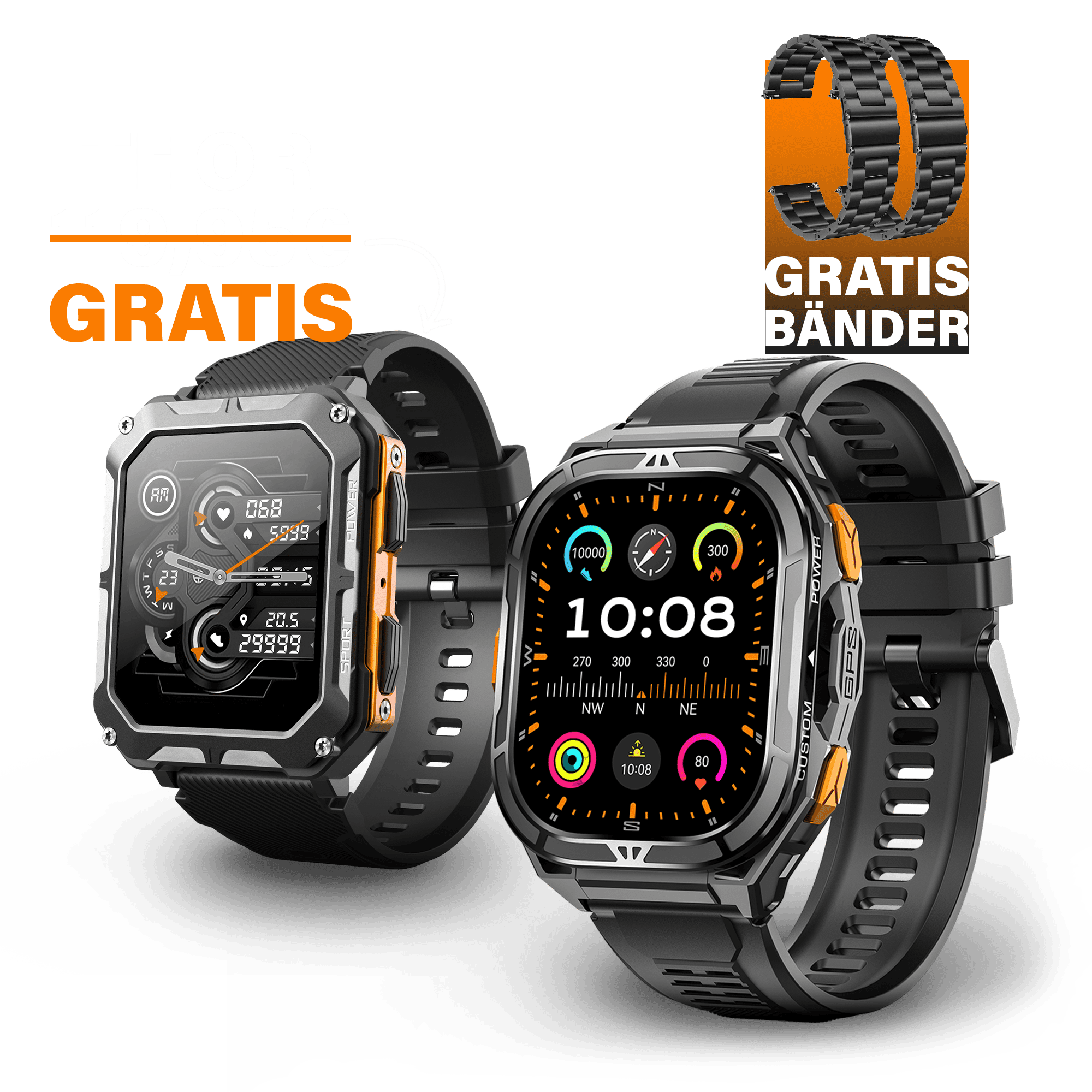 Vervangende oplaadkabel voor Thor 2.0 - Smartwatch Vervangende oplaadkabel voor Thor 2.0 - Smartwatch