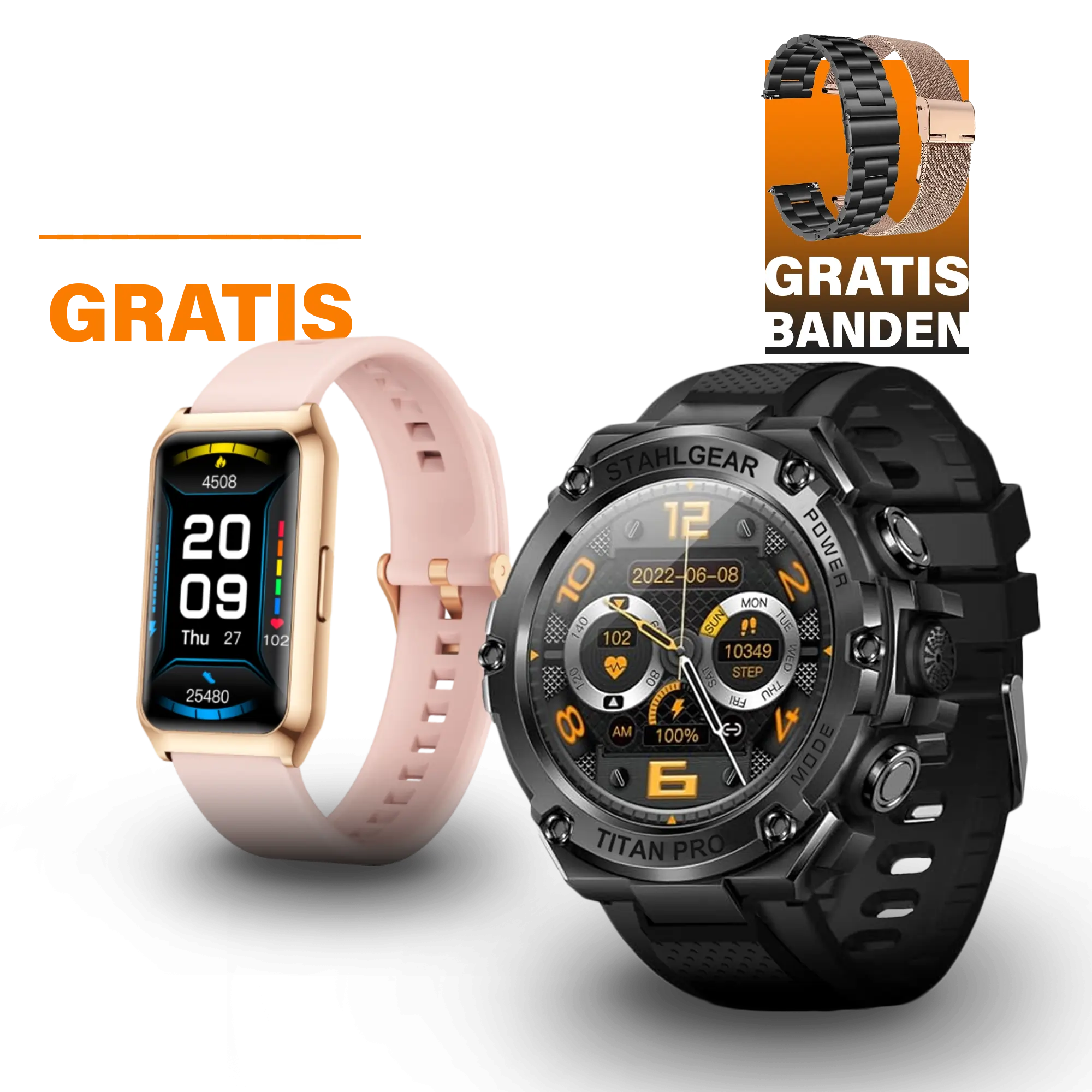 Titan Pro met Gratis Luna Smartwatch