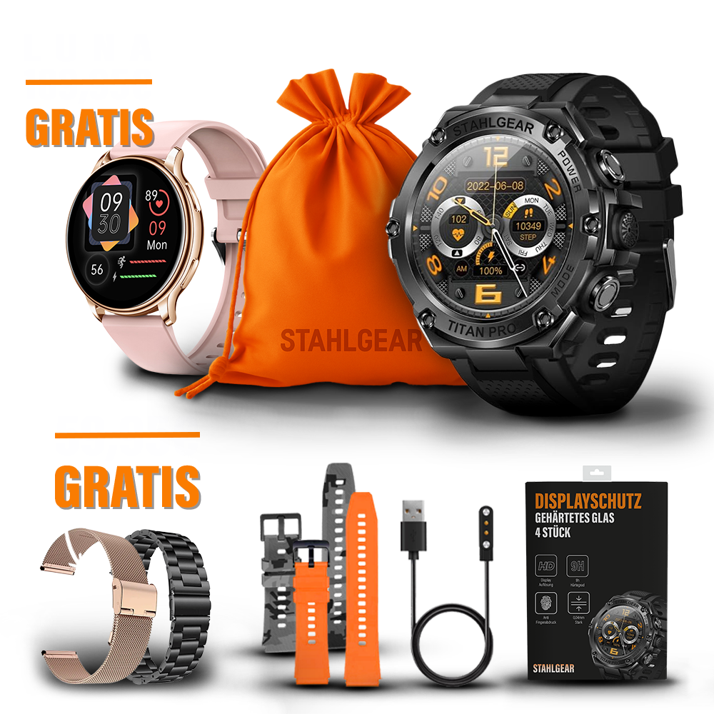Titan Pro Zubehör Packet + Gratis Frauen Smartwatch